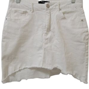Black Label White Jean Skirt Size Large-EUC